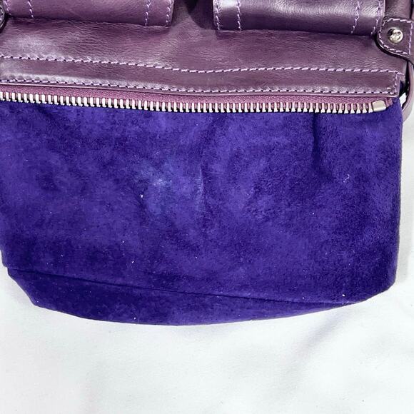 Vintage Marc Jacobs Blake Mini Pocket Bag Purple Leather Shoulder Purse Y2K New - Picture 9 of 16